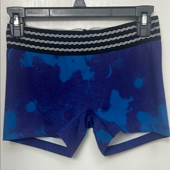 JOLYN “Dave” Blue & Purple shorts with Black & white elastic waistband Sz S - Picture 2 of 8